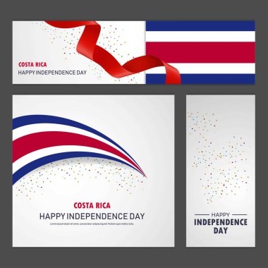 Mutlu Kosta Rika bağımsızlık günü afiş ve arka plan belirleme