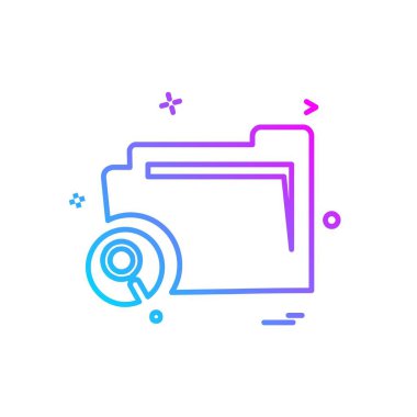 Klasör simge tasarlamak vektör