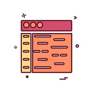 Web düzeni simge tasarım vektörü