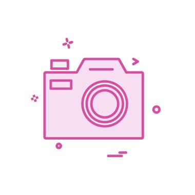 Kamera simgesi tasarım vektörü