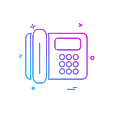 Telefon simgesi tasarım vektörü