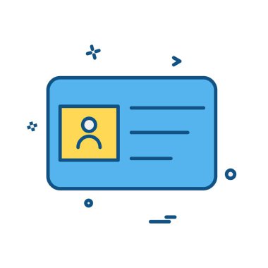 ID kart simgesi vektör illüstrasyonu 