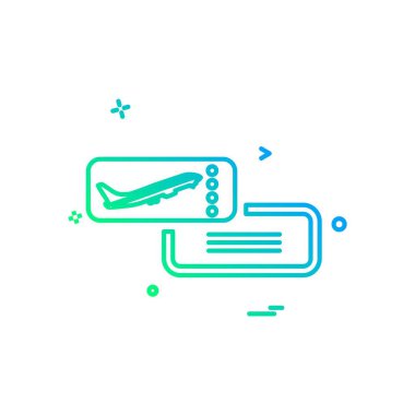 Seyahat simgesi tasarım vektörü