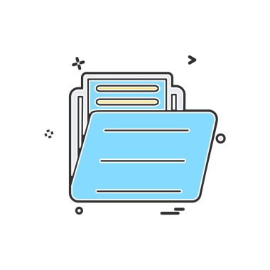 Klasör simge tasarlamak vektör