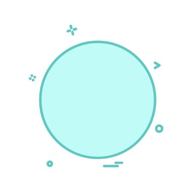 Daire simgesi tasarım, renkli vektör çizim