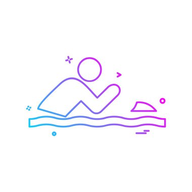 Yüzme havuzu ikonu tasarım vektörü