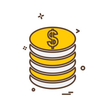 Dolar simgesi tasarım vektörü