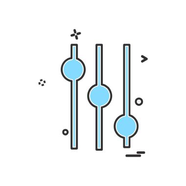 Eşitleştirici simge tasarım vektörü