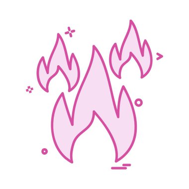 Simge tasarım vektörünü ateşle