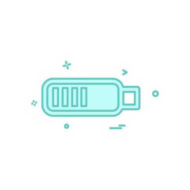 Batarya simgesi tasarım vektörü