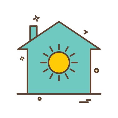 Ev simgesi tasarım vektörü 