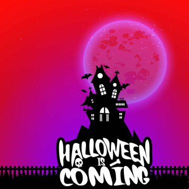 Cadılar Bayramı tatil kartı arka plan renkli vektör çizim 