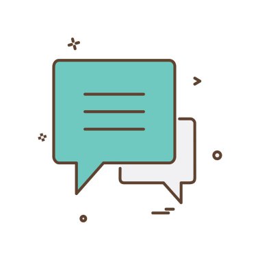 Sohbet simgesi tasarım vektörü