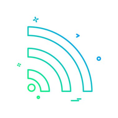 Wifi simge tasarım vektörü