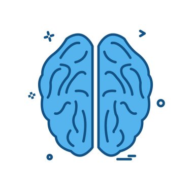 Beyin simge tasarlamak vektör