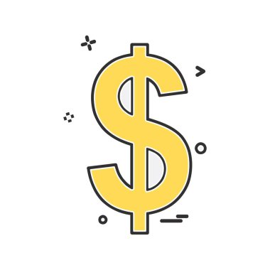Doları simge tasarlamak vektör 