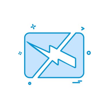 Batarya simgesi tasarım vektörü