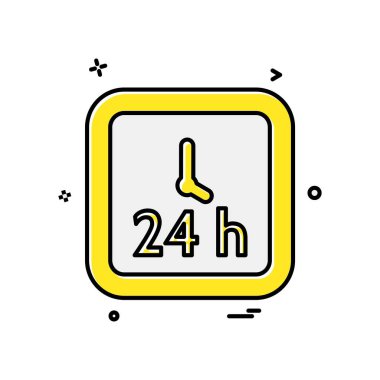 Saat simgesi tasarım vektörü