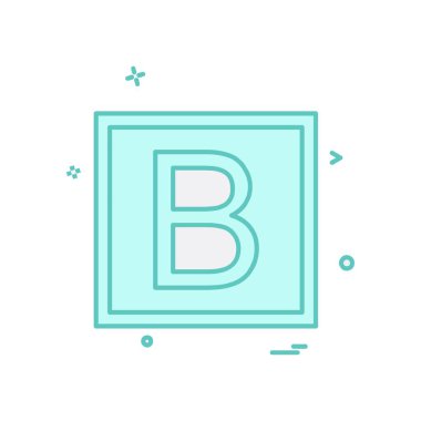 Kalın simge tasarım vektörü