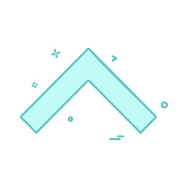 Yukarı ok simgesi tasarım vektörü