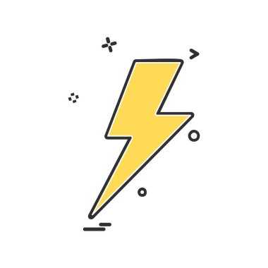 Gök gürültüsü simge tasarlamak vektör