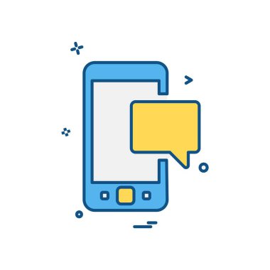 Mobil simge tasarım vektörü