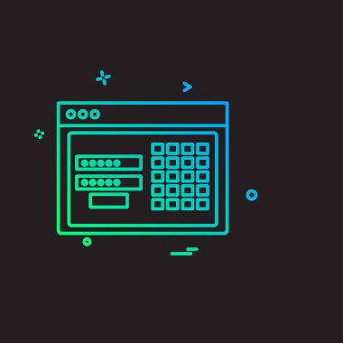 İş simgesi tasarım vektörü