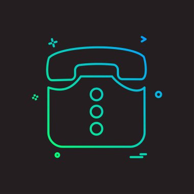 Telefon simgesi tasarım vektörü