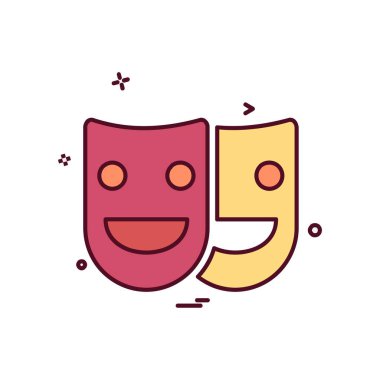 Maske simgesi tasarım vektörü