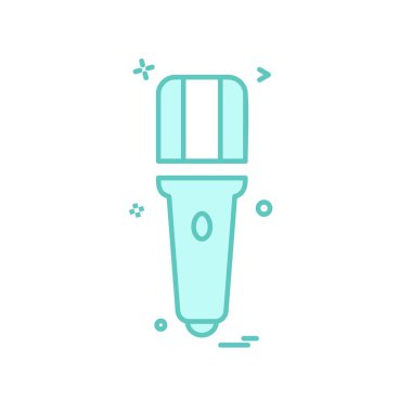 Mikrofon simgesi tasarım, renkli vektör çizim