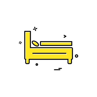 Mobilya simgesi tasarım, renkli vektör çizim