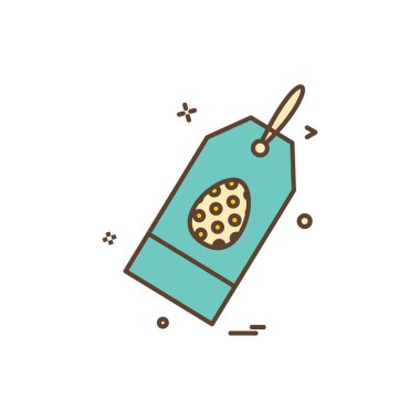 etiket yumurta Paskalya simge vektör tasarımı