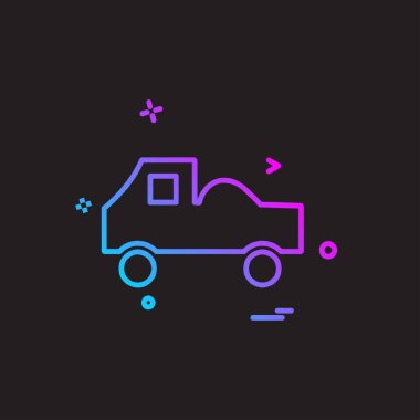 Kamyon simgesi tasarım vektörü