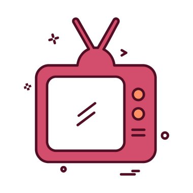 TV simgesi tasarım vektörü