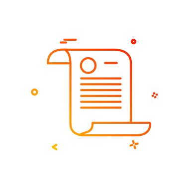 Belge simgesi tasarım vektörü