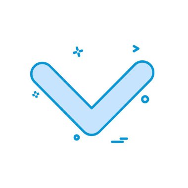 Aşağı ok simgesi tasarım vektörü