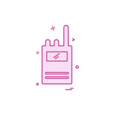 Telsiz talkie simge tasarım vektörü