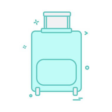 Seyahat çanta simge tasarlamak vektör