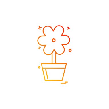 Beyaz arka plan üzerinde simge vektör çiçek