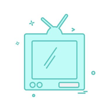 TV simgesi tasarım vektörü