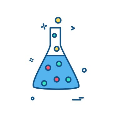 Şişesi simgesi tasarım, renkli vektör çizim