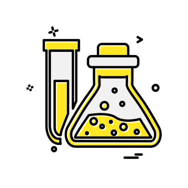 Şişesi simgesi tasarım, renkli vektör çizim