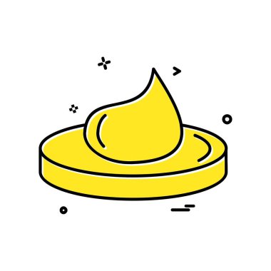 Krem simge tasarlamak vektör