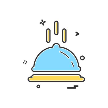 Gıda simgesi tasarım vektörü