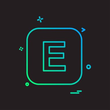 İngilizce alfabe simge tasarlamak vektör 