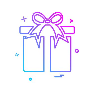 Giftbox simge tasarlamak vektör