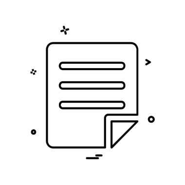 Dosya simgesi tasarım vektörü