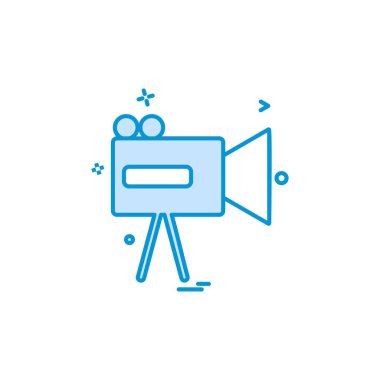 Video kamera simge vektör tasarımı