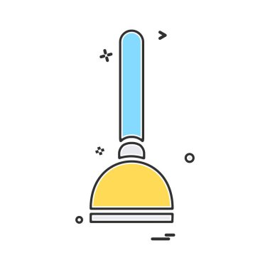 Elektrikli süpürge simge vektör tasarımı