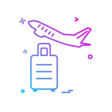 Simge vektör beyaz arka plan üzerinde seyahat